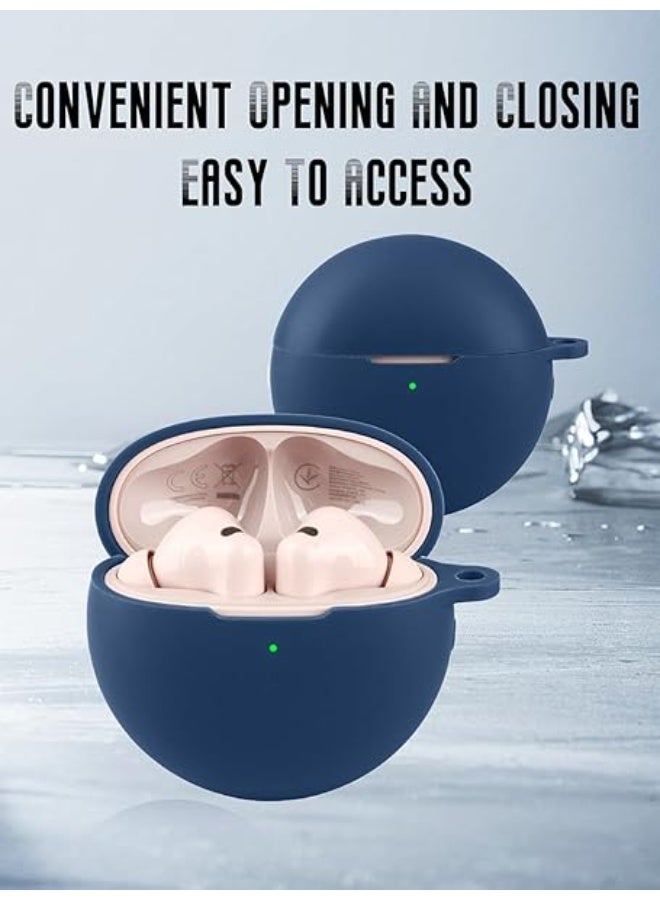 لحافظة Huawei FreeBuds 7i حافظة واقية من السيليكون لحافظة Huawei FreeBuds 7i مع سلسلة مفاتيح كارابينر مضادة للضياع - Image 4